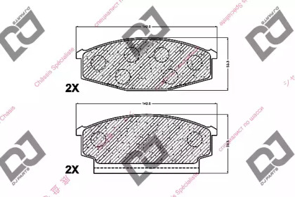 Комплект тормозных колодок DJ PARTS BP1448